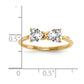 Polished April/ Topaz Bow Ring - WBC