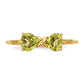 Polished August/Peridot Bow Ring - WBC