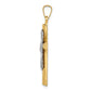 Two-Tone Angel and Cross Pendant - WBC