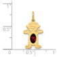 Girl Charm 6x4 Oval Genuine Garnet-January - WBC