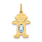 Girl Charm 6x4 Oval Genuine Aquamarine-March - WBC