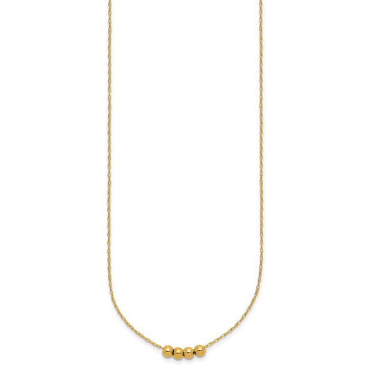 Chain with Four Spacer Beads Necklace - WBC