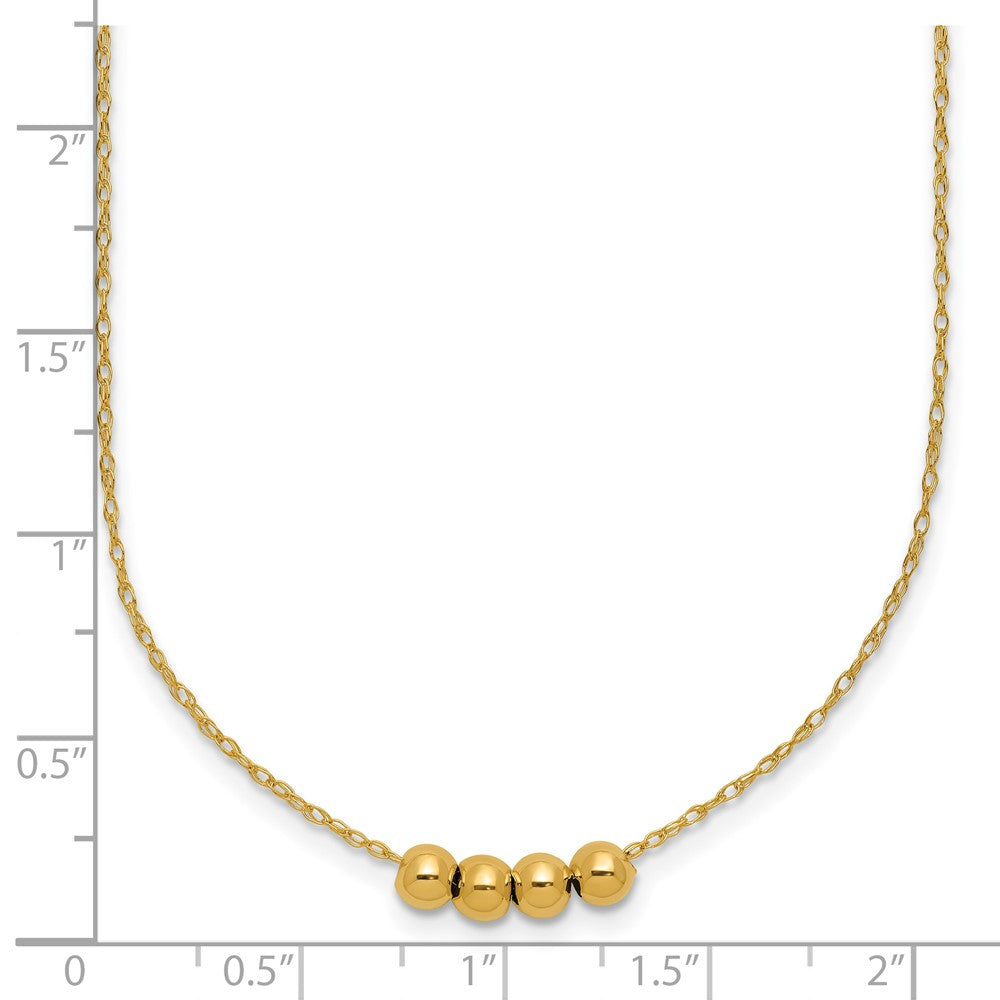 Chain with Four Spacer Beads Necklace - WBC
