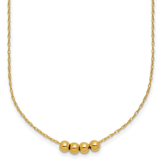 Chain with Four Spacer Beads Necklace - WBC