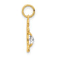 Girl Charm 6x4 Oval Genuine Topaz-April - WBC