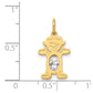 Girl Charm 6x4 Oval Genuine Topaz-April - WBC