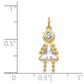 April Girl Synthetic Birthstone Charm - WBC