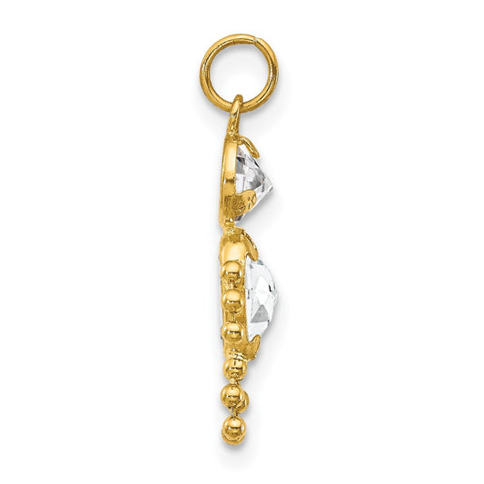 April Boy Synthetic Birthstone Charm - WBC