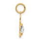 Boy Charm 6x4 Oval Genuine Topaz-April - WBC