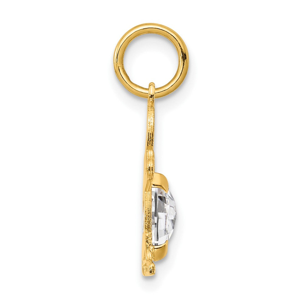 Boy Charm 6x4 Oval Genuine Topaz-April - WBC