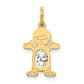 Boy Charm 6x4 Oval Genuine Topaz-April - WBC