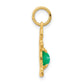 Girl Charm 6x4 Oval Genuine Emerald-May - WBC