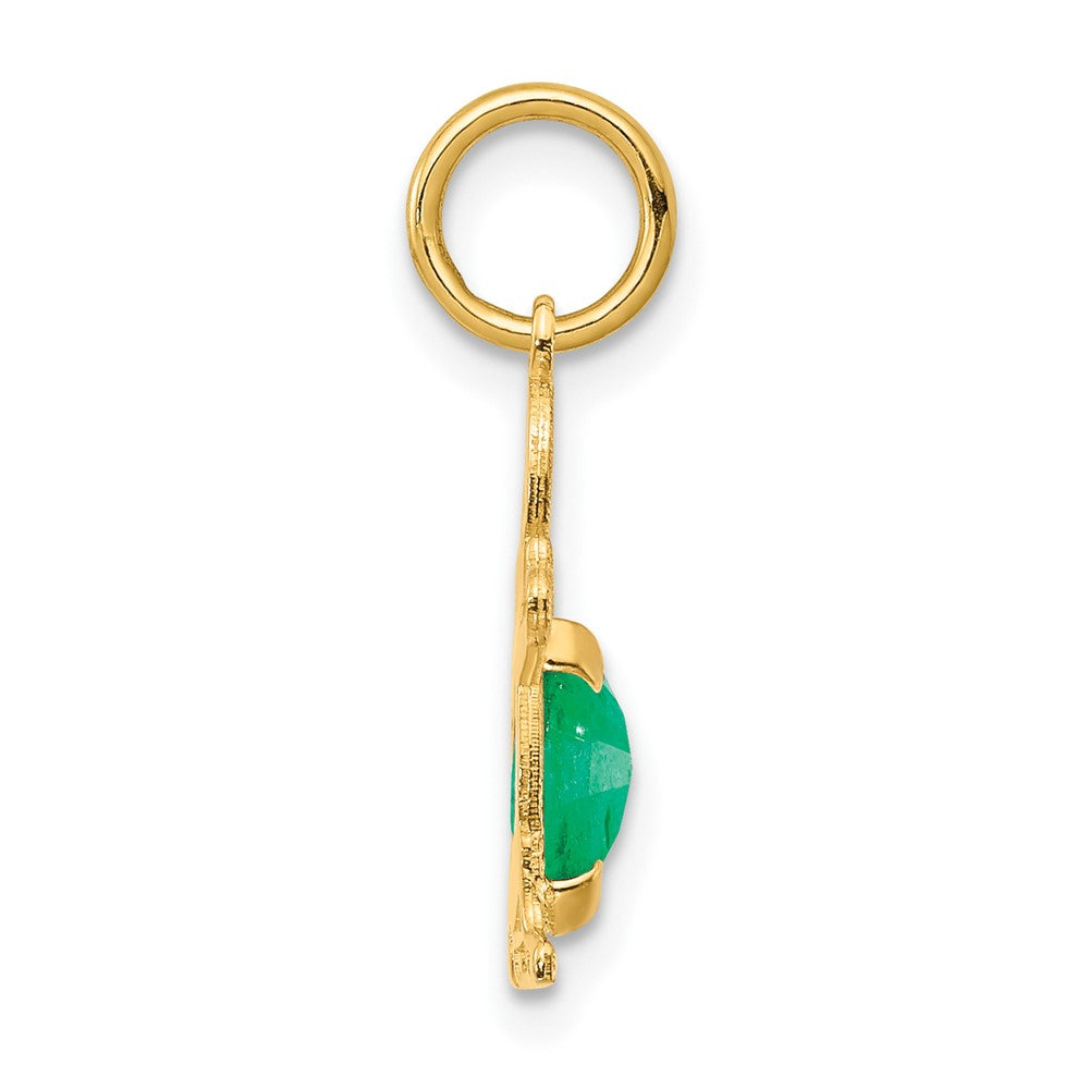 Boy Charm 6x4 Oval Genuine Emerald-May - WBC