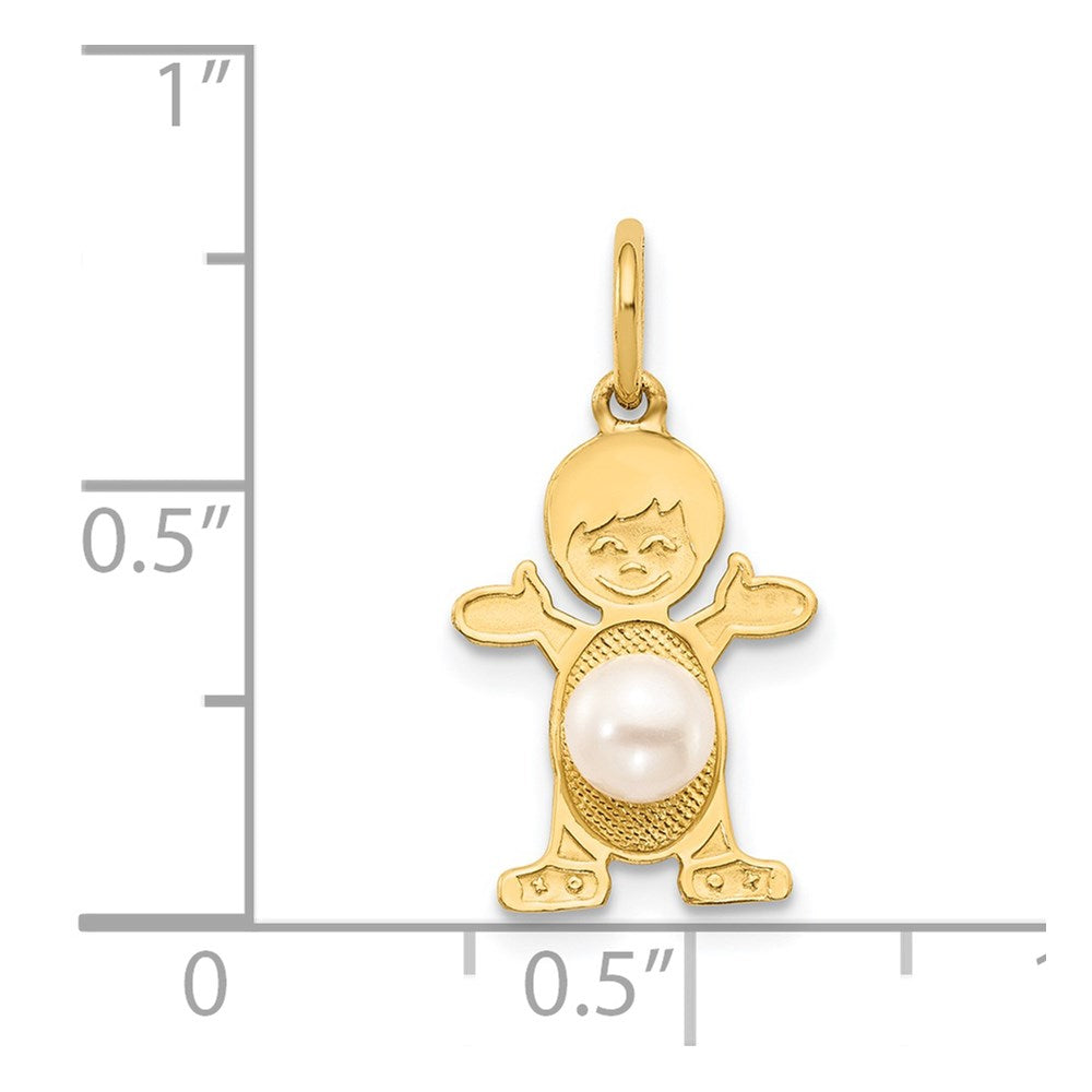 Boy Charm Freshwater Cultured Pearl-June - WBC