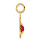 Girl Charm 6x4 Oval Genuine Ruby-July - WBC