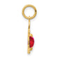 Boy Charm 6x4 Oval Genuine Ruby-July - WBC