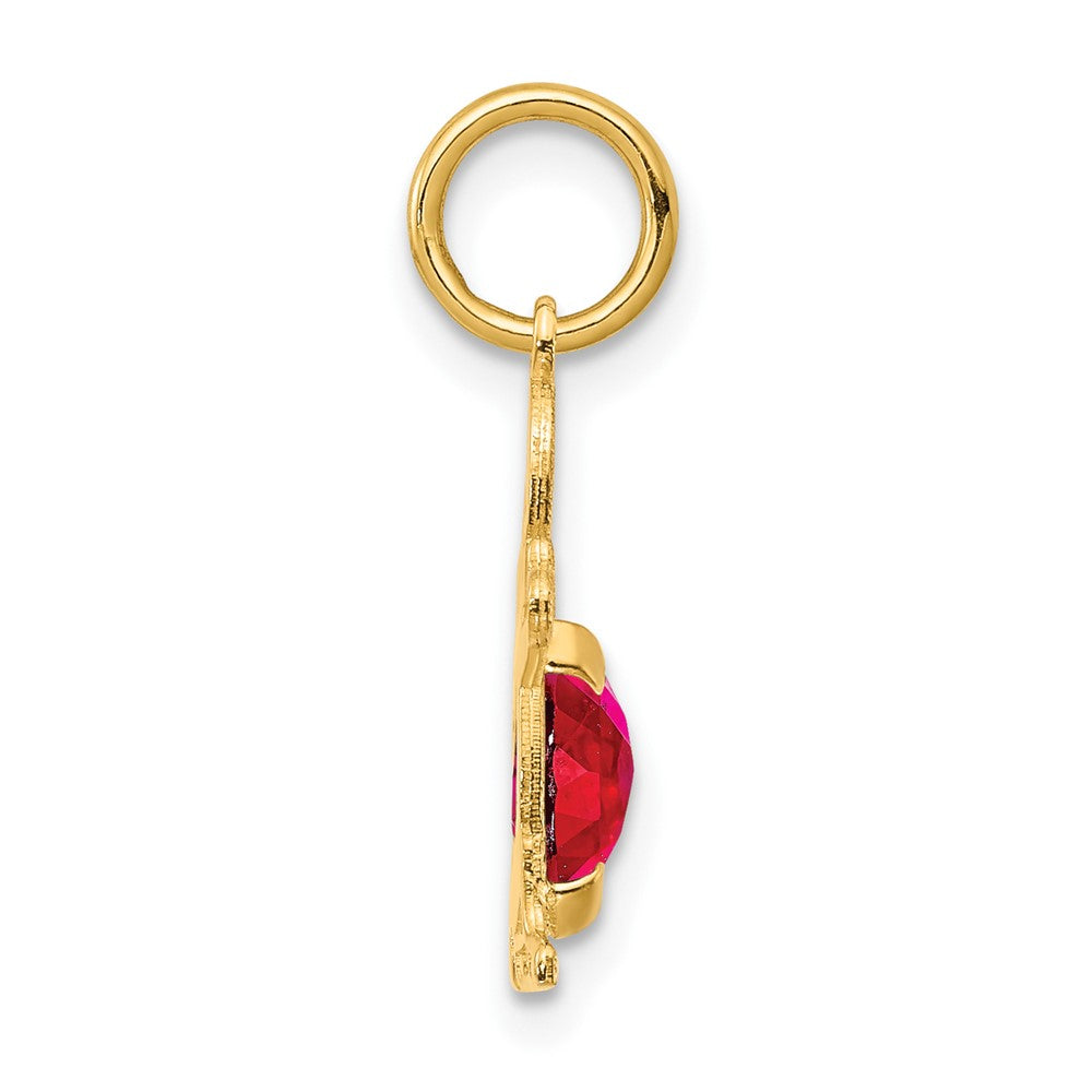 Boy Charm 6x4 Oval Genuine Ruby-July - WBC