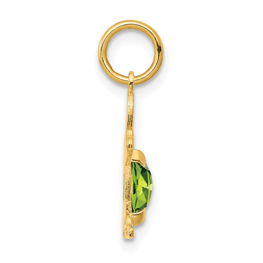 Boy Charm 6x4 Oval Genuine Peridot-August - WBC