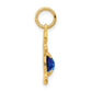 Girl Charm 6x4 Oval Genuine Sapphire-September - WBC