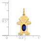 Girl Charm 6x4 Oval Genuine Sapphire-September - WBC