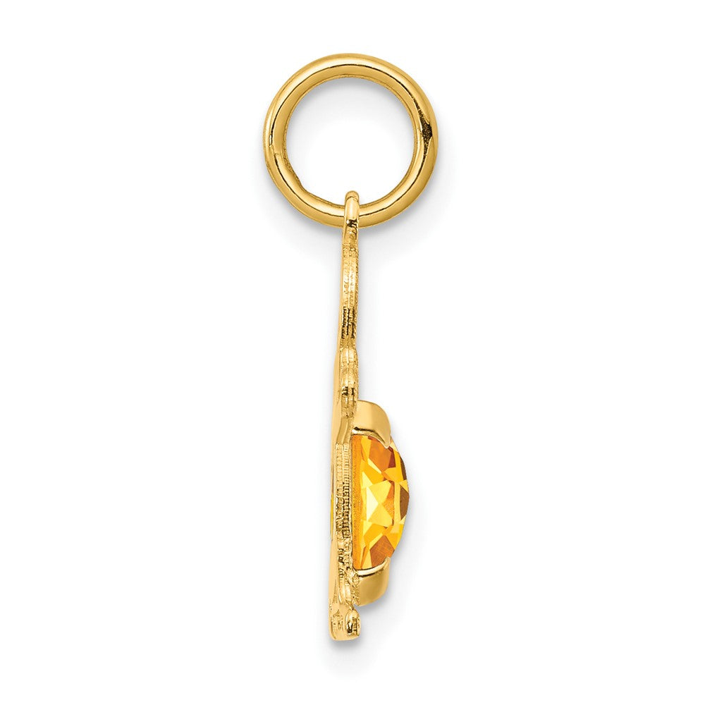 Boy Charm 6x4 Oval Genuine Citrine-November - WBC