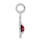 Girl Charm 6x4 Oval Genuine Garnet-January - WBC