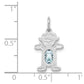 Girl Charm 6x4 Oval Genuine Aquamarine-March - WBC