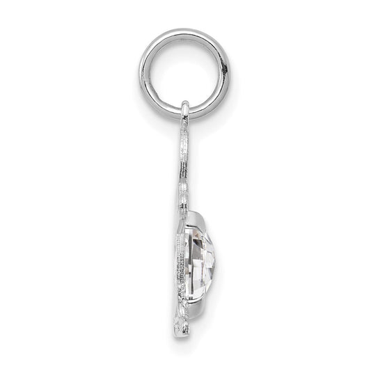 Boy Charm 6x4 Oval Genuine Topaz-April - WBC