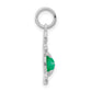 Girl Charm 6x4 Oval Genuine Emerald-May - WBC