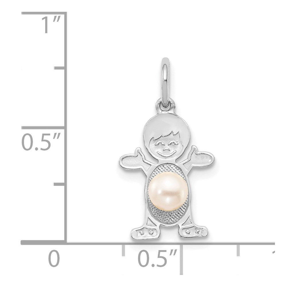 Boy Charm Freshwater Cultured Pearl-June - WBC