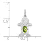 Boy Charm 6x4 Oval Genuine Peridot-August - WBC