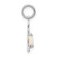 Boy Charm 6x4 Oval Genuine Opal-October - WBC