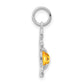Girl Charm 6x4 Oval Genuine Citrine-November - WBC