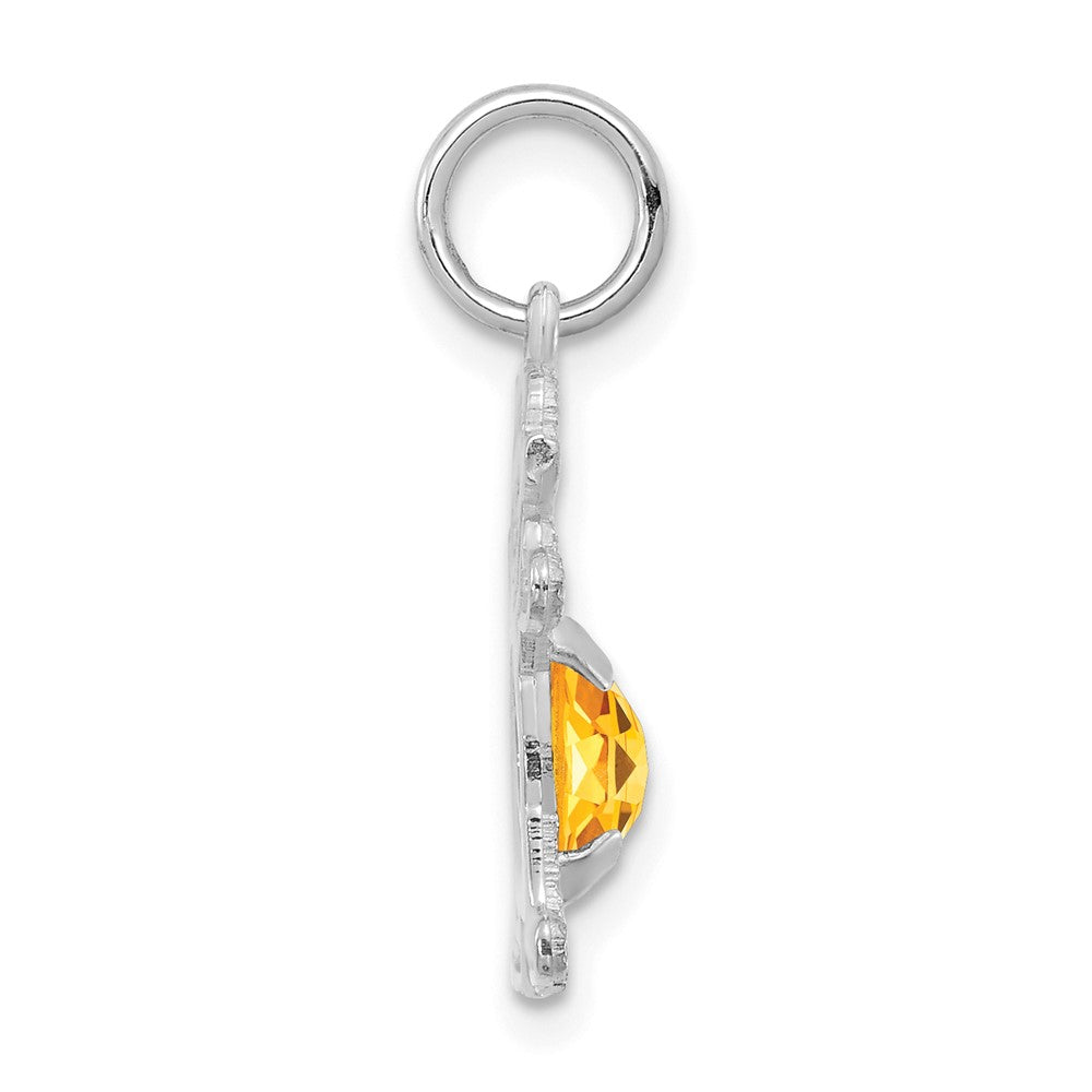 Girl Charm 6x4 Oval Genuine Citrine-November - WBC