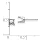 Round Stud Earring Mounting w/backs - WBC