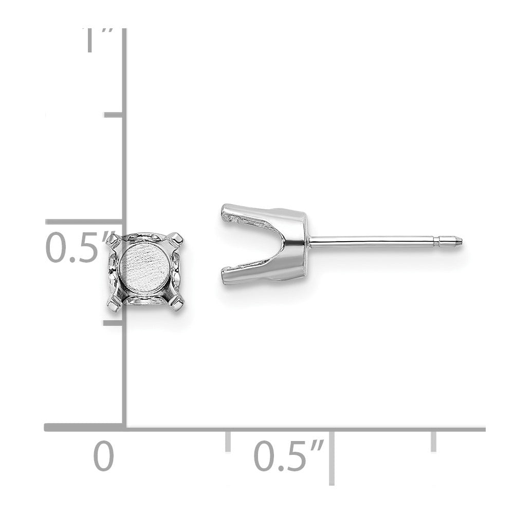 Round Stud Earring Mounting w/backs - WBC