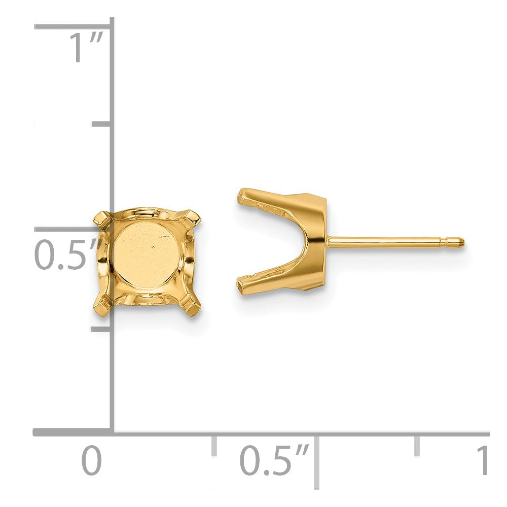 Round Stud Earring Mounting w/backs - WBC