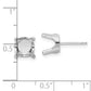 Round Stud Earring Mounting w/backs - WBC
