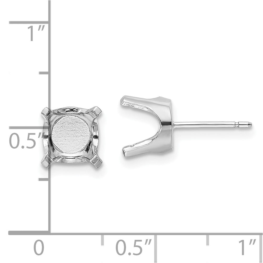 Round Stud Earring Mounting w/backs - WBC