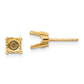 Round Stud Earring Mounting w/backs - WBC