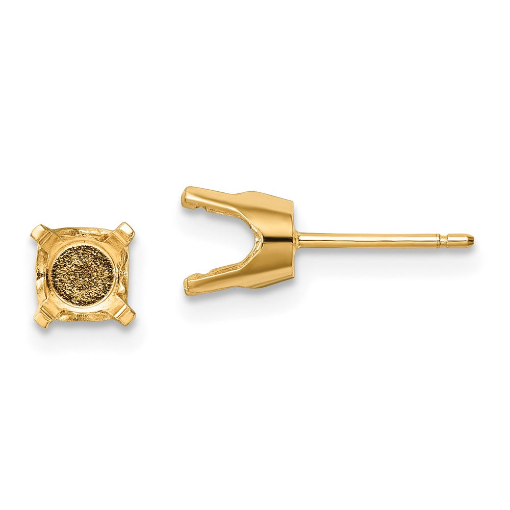 Round Stud Earring Mounting w/backs - WBC