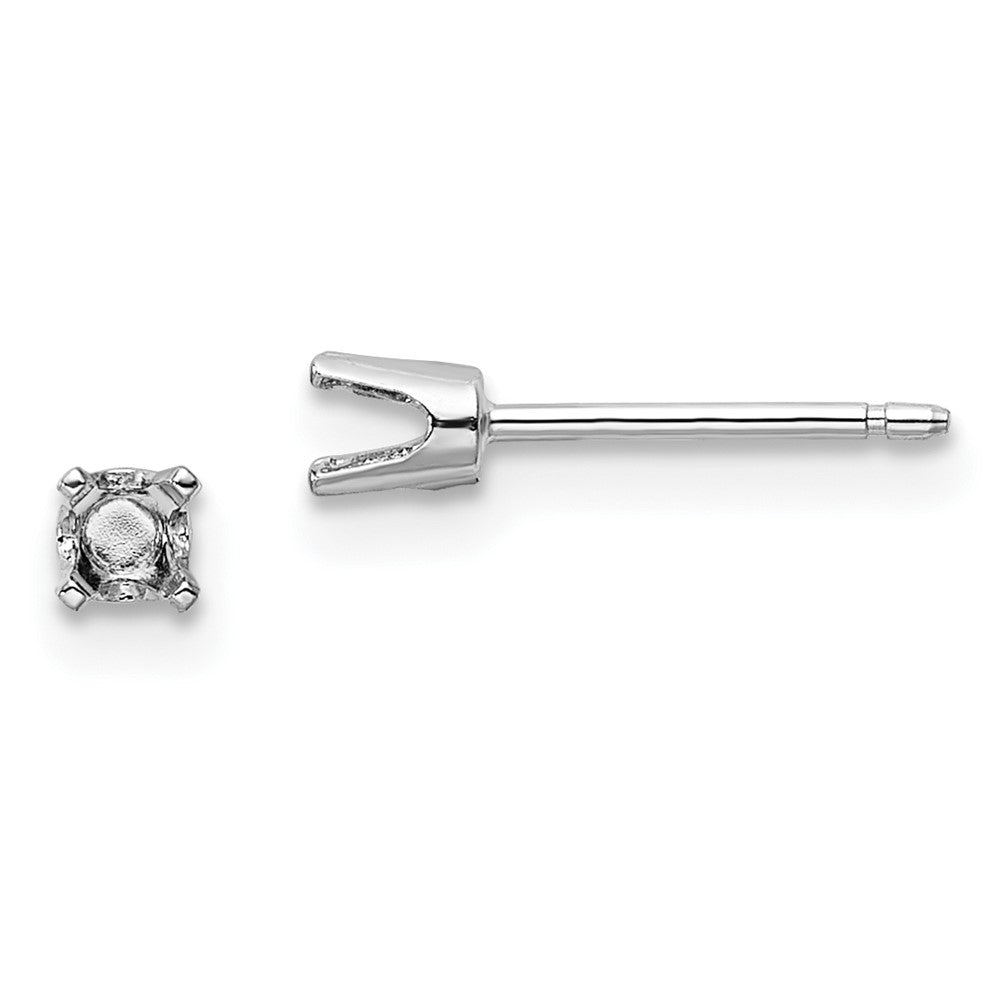 Round Stud Earring Mounting w/backs - WBC