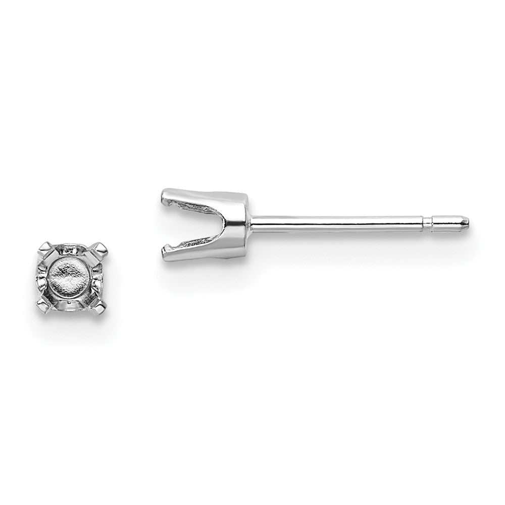 Round Stud Earring Mounting w/backs - WBC