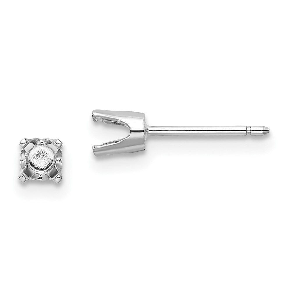 3.5 Round Stud Earring Mounting w/backs - WBC