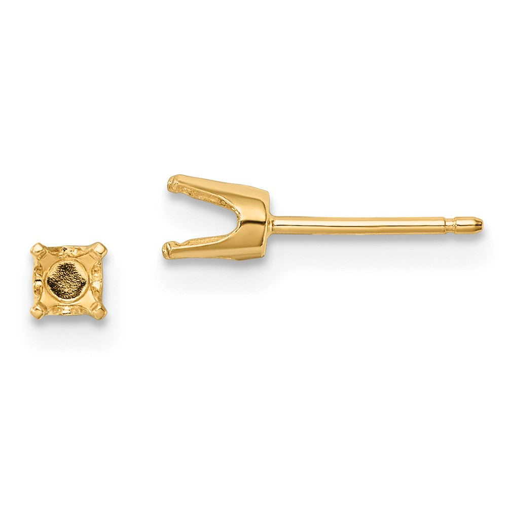 Round Stud Earring Mounting w/backs - WBC
