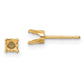 Round Stud Earring Mounting w/backs - WBC