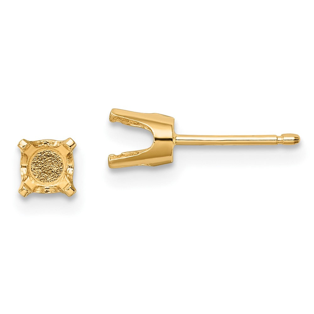 Round Stud Earring Mounting w/backs - WBC