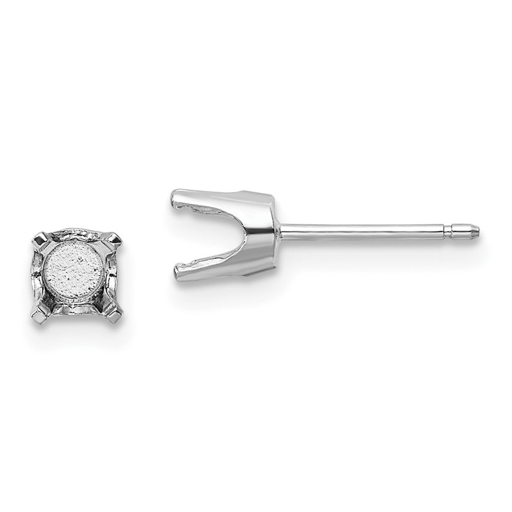 Round Stud Earring Mounting w/backs - WBC