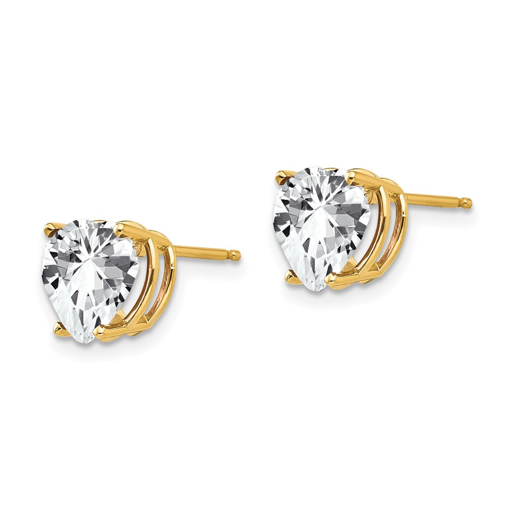Heart Cubic Zirconia Post Earrings - WBC