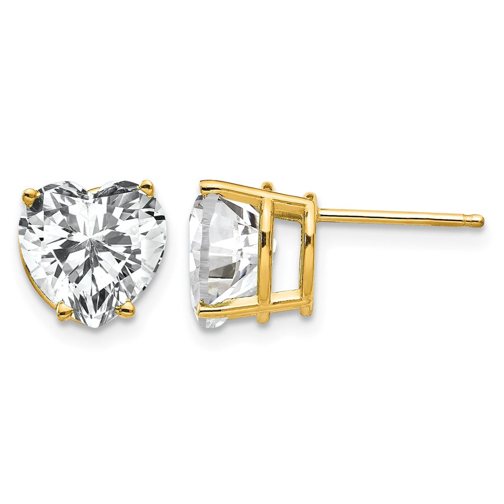 Heart Cubic Zirconia Post Earrings - WBC